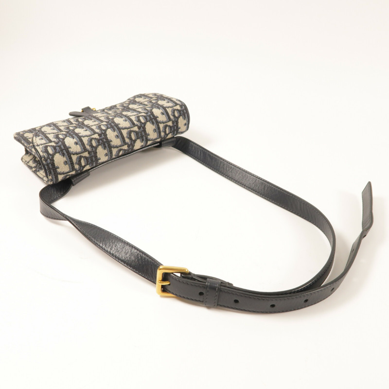 Dior 帆布Saddle Belt Bag金扣腰包-9