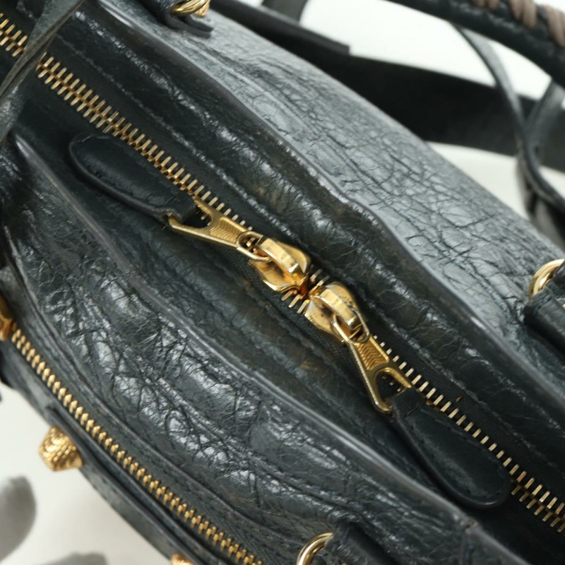 【日本直送】BALENCIAGA 經典迷你都會包 皮革 兩用 海軍藍/金色 309544 正品 168313SAV-9