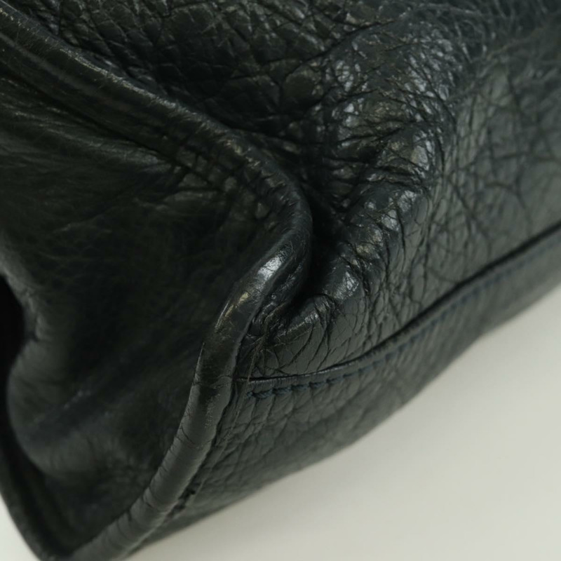 【日本直送】BALENCIAGA 經典迷你都會包 皮革 兩用 海軍藍/金色 309544 正品 168313SAV-16