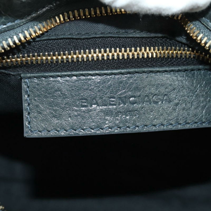 【日本直送】BALENCIAGA 經典迷你都會包 皮革 兩用 海軍藍/金色 309544 正品 168313SAV-20