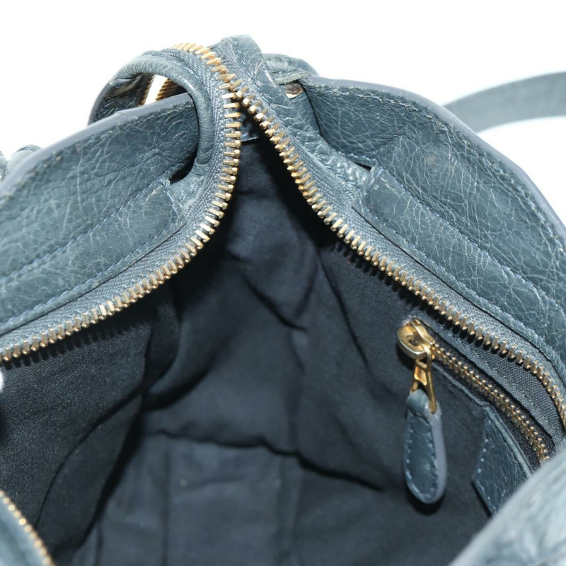 【日本直送】BALENCIAGA 經典迷你都會包 皮革 兩用 海軍藍/金色 309544 正品 168313SAV-21