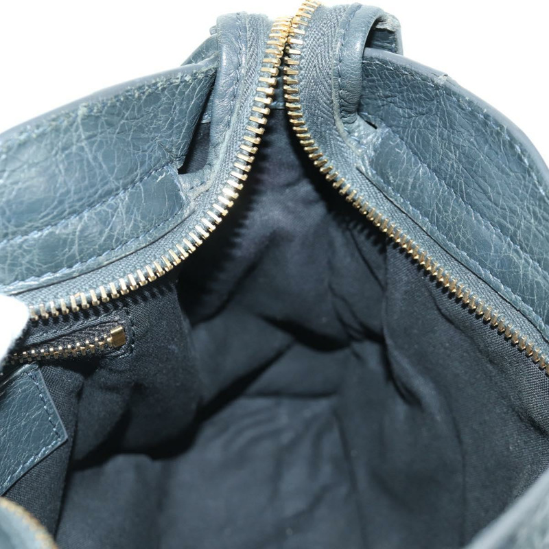 【日本直送】BALENCIAGA 經典迷你都會包 皮革 兩用 海軍藍/金色 309544 正品 168313SAV-22