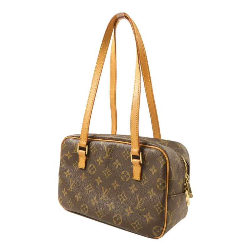 LOUIS VUITTON Monogram Cite GM金扣肩背袋棕色-2