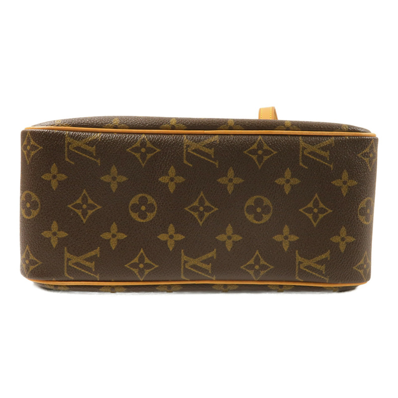 LOUIS VUITTON Monogram Cite GM金扣肩背袋棕色-3