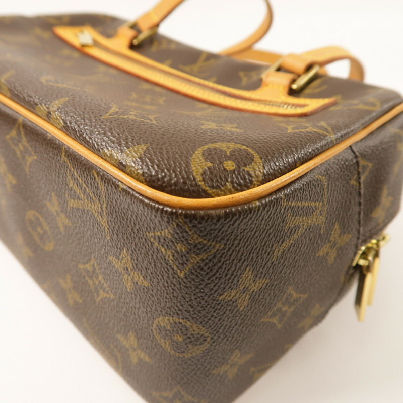 LOUIS VUITTON Monogram Cite GM金扣肩背袋棕色-11