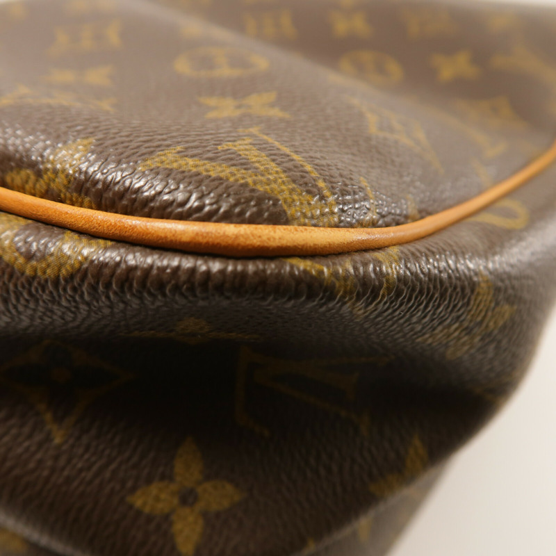 LOUIS VUITTON Monogram Reporter PM金扣肩背袋棕色-8