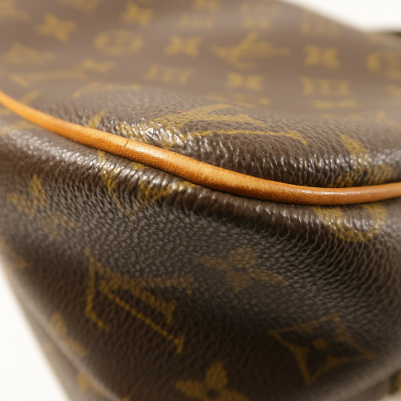 LOUIS VUITTON Monogram Reporter PM金扣肩背袋棕色-9