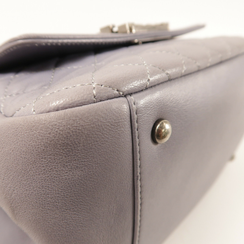 CHANEL 羊皮皮革Shoulder Bag銀扣鏈帶肩背袋-9