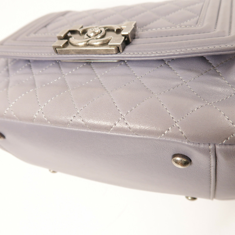 CHANEL 羊皮皮革Shoulder Bag銀扣鏈帶肩背袋-14