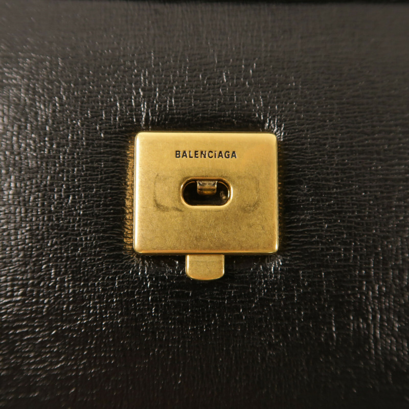 BALENCIAGA 牛皮皮革Gassip Bag金扣肩背袋-7