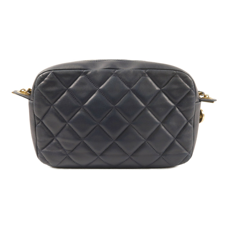 CHANEL 羊皮皮革Camera Bag金扣鏈帶肩背袋-1