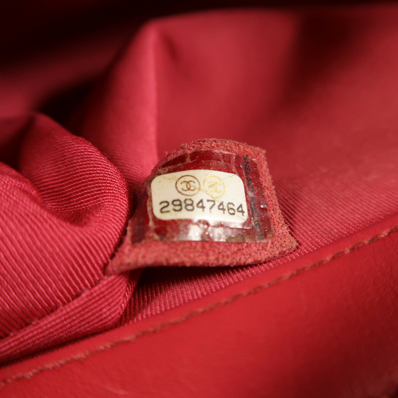 CHANEL 羊皮皮革Boy 25銀扣鏈帶肩背袋-6