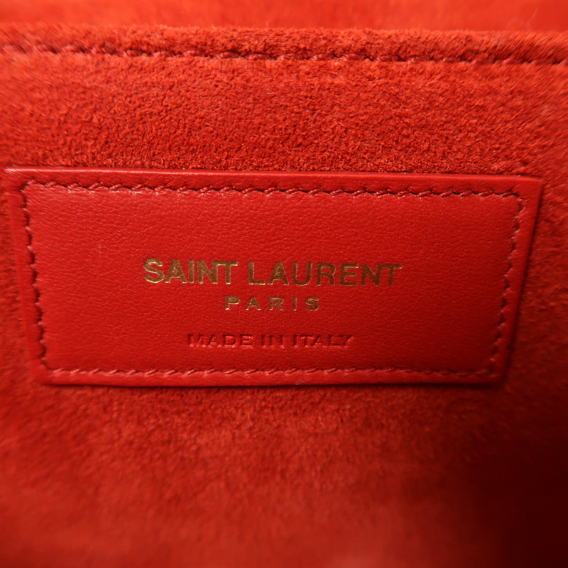 SAINT LAURENT 牛皮皮革Clutch金扣手拿包-5