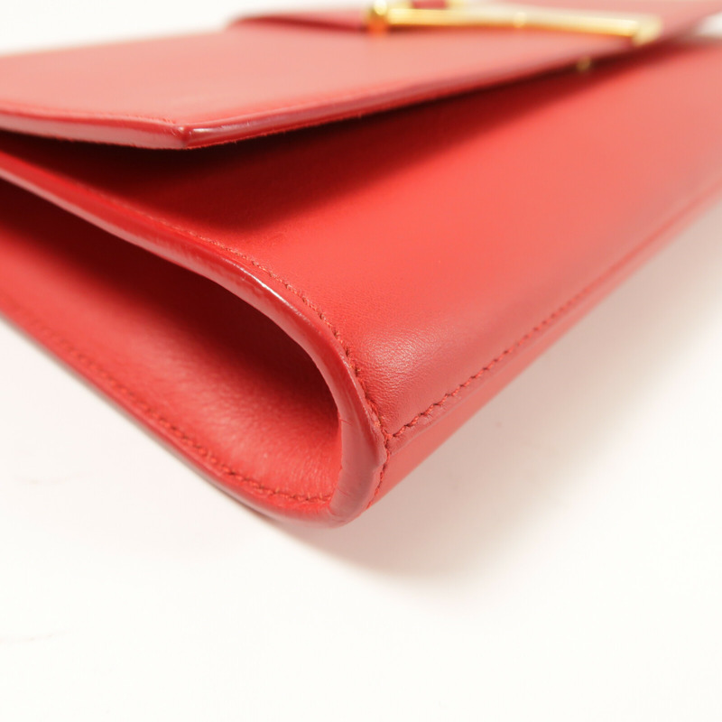 SAINT LAURENT 牛皮皮革Clutch金扣手拿包-7