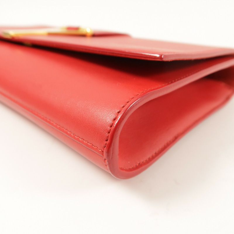 SAINT LAURENT 牛皮皮革Clutch金扣手拿包-8