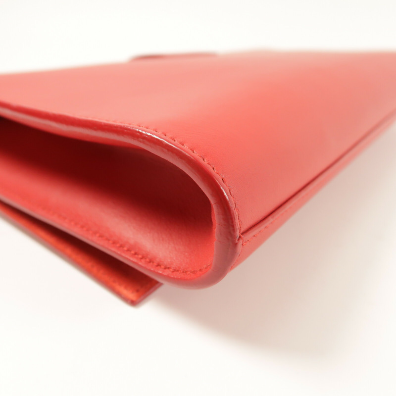 SAINT LAURENT 牛皮皮革Clutch金扣手拿包-9