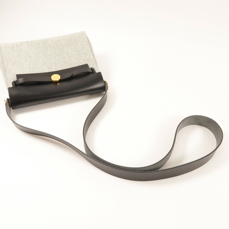 HERMES 帆布Mini Herbag金扣肩背袋-8