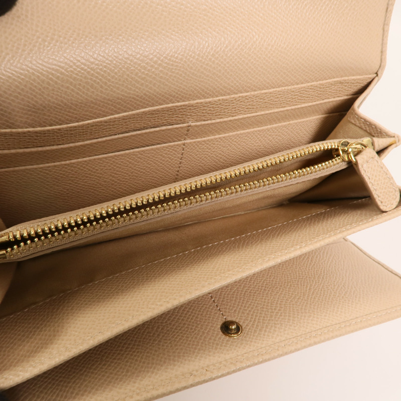 Salvatore Ferragamo 牛皮皮革Gancini Continental Wallet金扣長錢包-5