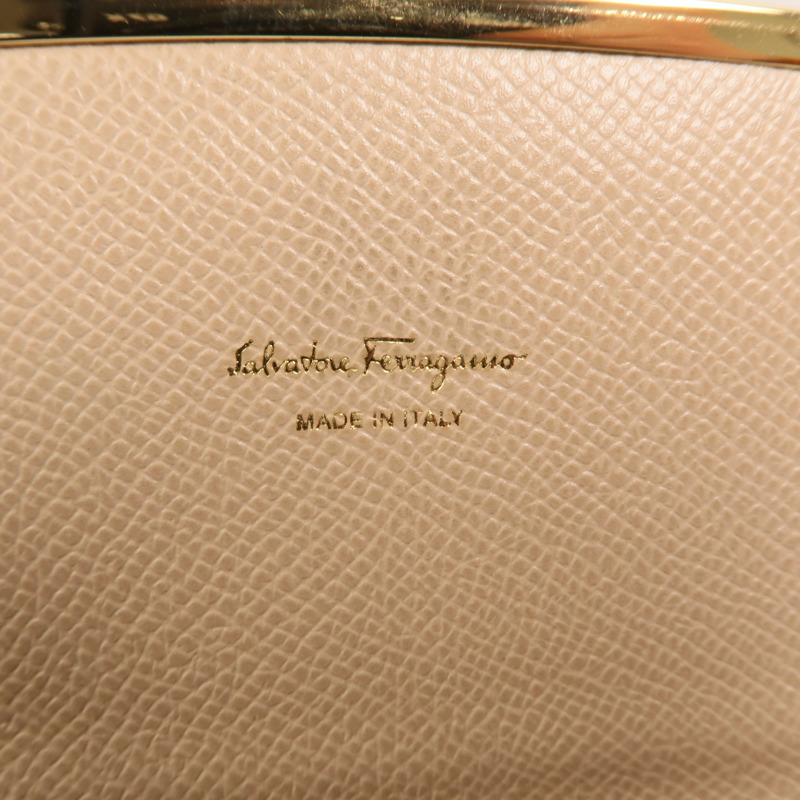 Salvatore Ferragamo 牛皮皮革Gancini Continental Wallet金扣長錢包-7
