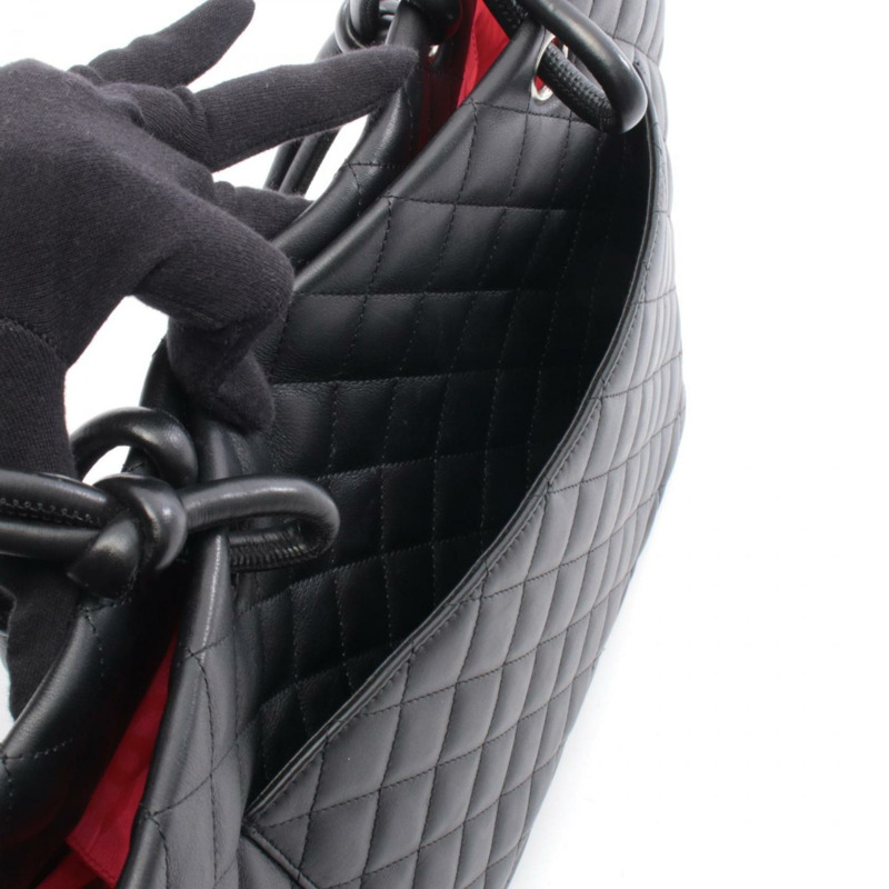 香奈兒 Cambon 系列大手提包，皮革，女士，黑白-8