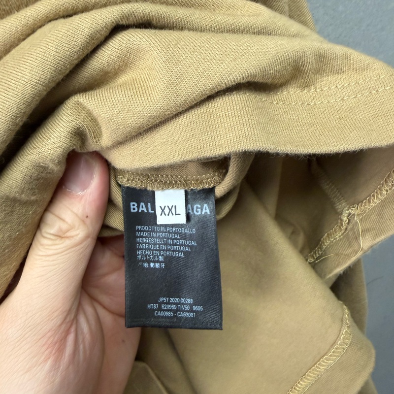 二手Balenciaga卡其色短袖T恤-9