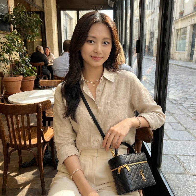 ✨2026季度全新✨Saint Laurent 851572 GABY Vanity 大款 菱格小羊皮化妝包 黑色-1