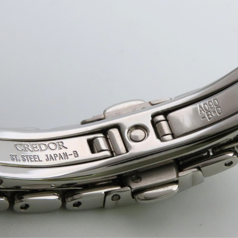 精工 Credor 1E70-0AH0 不鏽鋼鑲鑽腕錶，銀色、玫瑰金和白色錶殼可選。女士款。-14