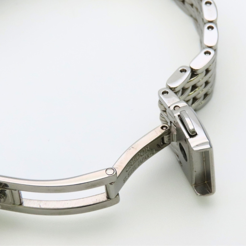 精工 Credor 1E70-0AH0 不鏽鋼鑲鑽腕錶，銀色、玫瑰金和白色錶殼可選。女士款。-17