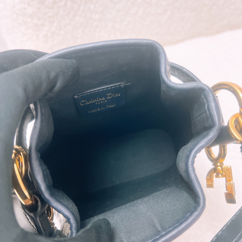 Dior c’est dior 藍色老花小號水桶斜挎包-13