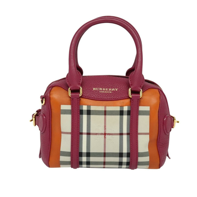 【日本直送】BURBERRY Nova 格紋手提包帆布兩用米色金色正品 118645V-12