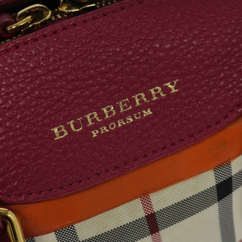【日本直送】BURBERRY Nova 格紋手提包帆布兩用米色金色正品 118645V-16