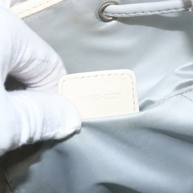 【日本直送】Christian Dior Trotter帆布浪漫單肩包 PVC 白色銀色 正品 133156V-11