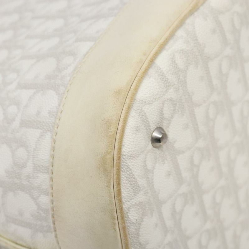 【日本直送】Christian Dior Trotter帆布浪漫單肩包 PVC 白色銀色 正品 133156V-15