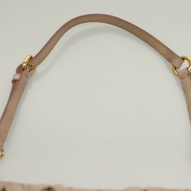 【日本直送】Miu Miu Matelasse 單肩包 皮革 粉紅色 金 正品 133370V-13