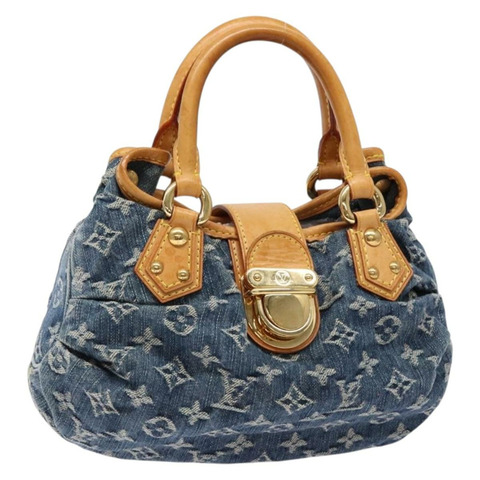 路易威登 Monogram Denim Preity 手提包 藍色 M95020 LV 正品 139198V