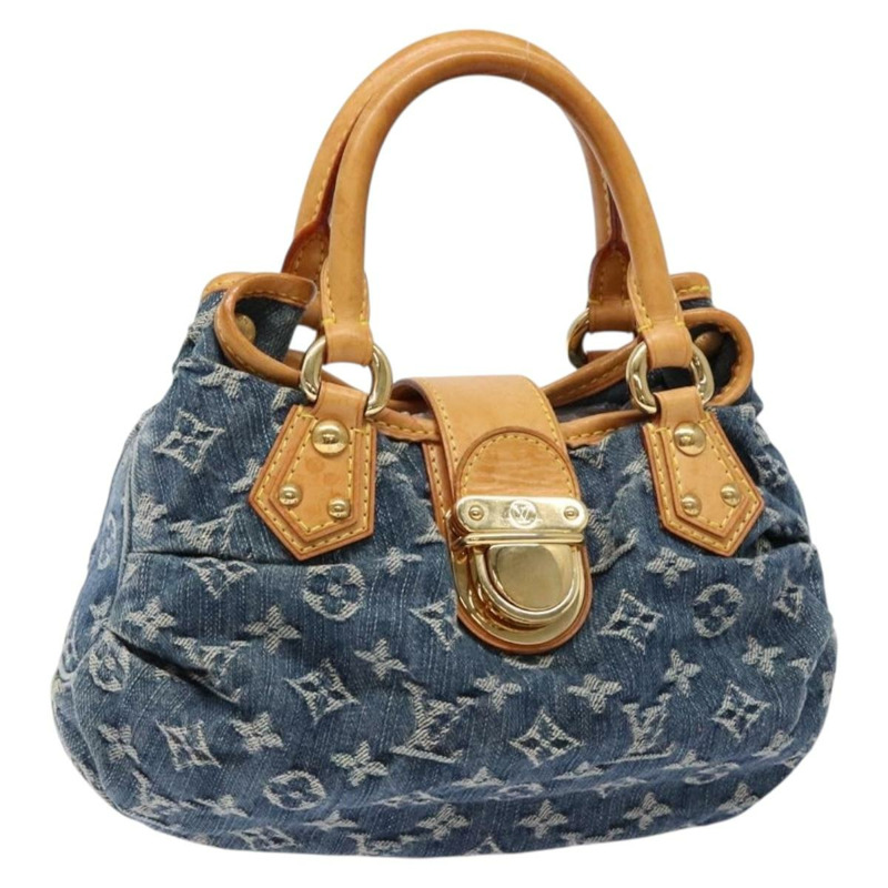 【日本直送】路易威登 Monogram Denim Preity 手提包 藍色 M95020 LV 正品 139198V-0