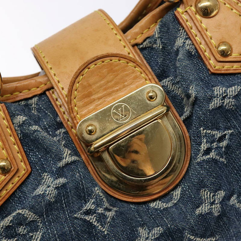 【日本直送】路易威登 Monogram Denim Preity 手提包 藍色 M95020 LV 正品 139198V-16