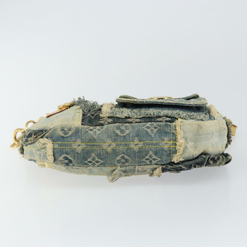 【日本直送】路易威登 Monogram Denim Pouch 肩背包 藍色 M95382 LV Auth ep11281V-4