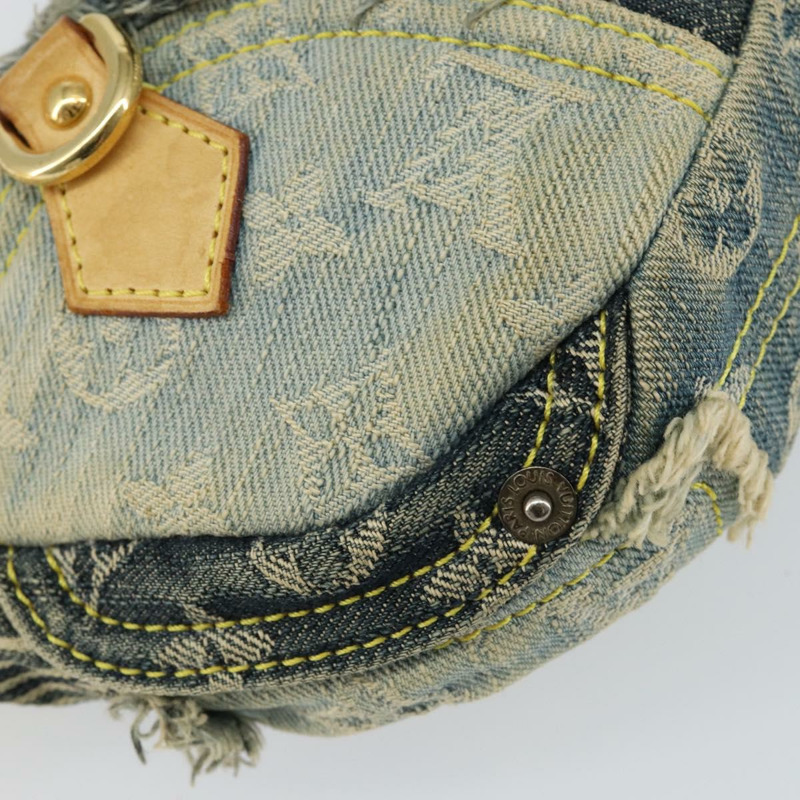 【日本直送】路易威登 Monogram Denim Pouch 肩背包 藍色 M95382 LV Auth ep11281V-14