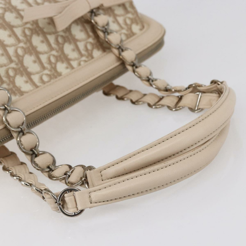 【日本直送】Christian Dior Trotter帆布浪漫手袋 PVC 米色銀色 正品 147501V-6