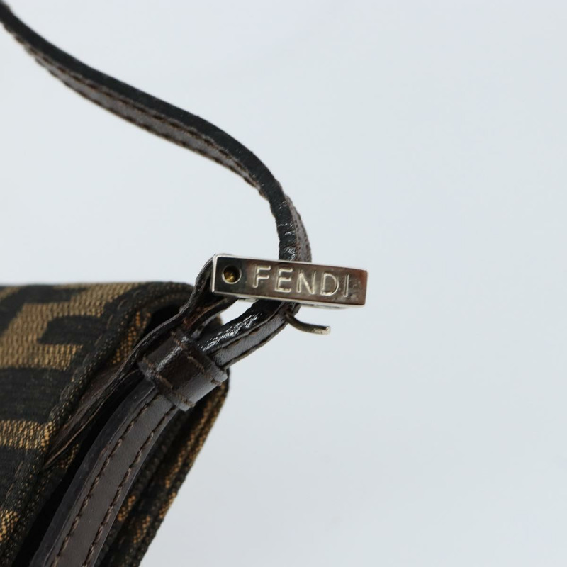 【日本直送】FENDI Zucca帆布Mamma Baguette單肩包 黑色 棕色 銀色 正品 148188V-8