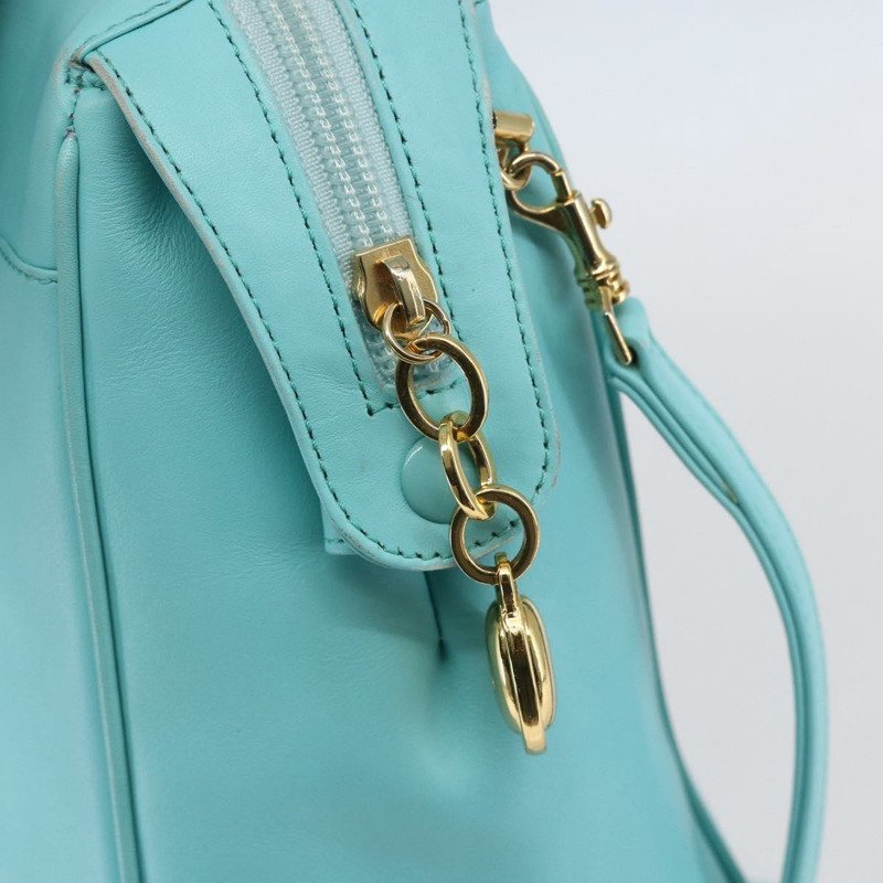 【日本直送】Christian Dior Micro 手提包 皮革 兩用 淺藍色 金色 正品 154733V-10