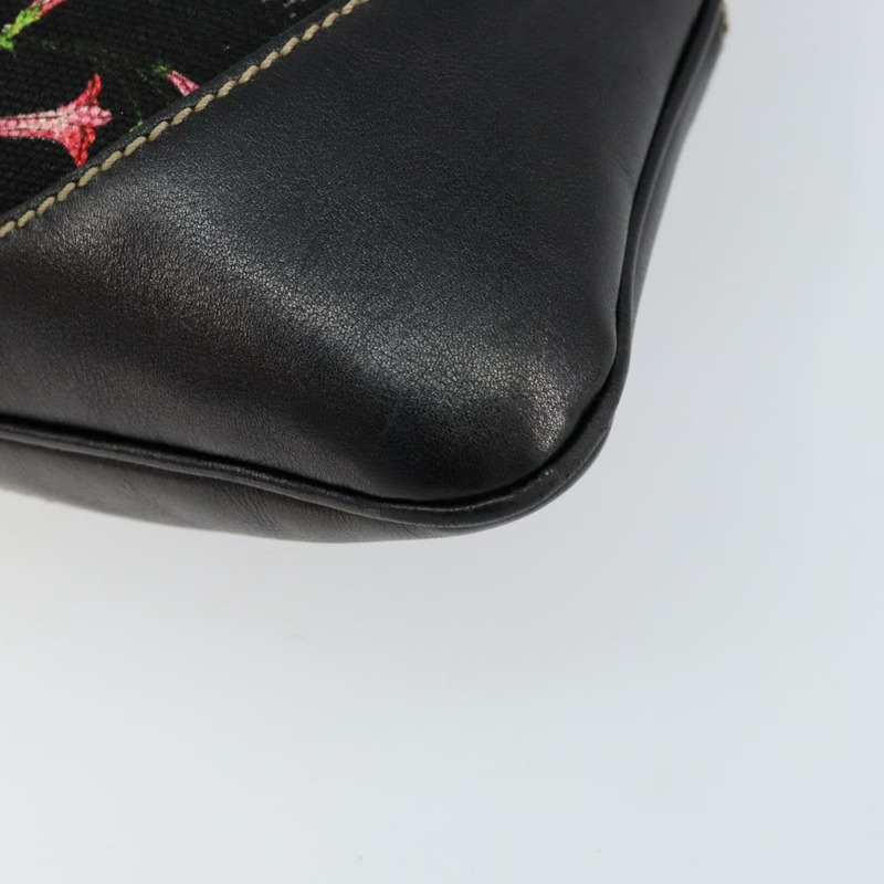【日本直送】GUCCI Flora帆布單肩包 黑色 金色 153029 正品 156047V-8