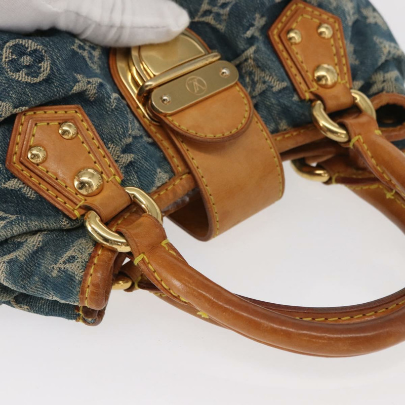 【日本直送】路易威登 Monogram Denim Preity 手提包 藍色 M95020 LV 正品 159703V-5