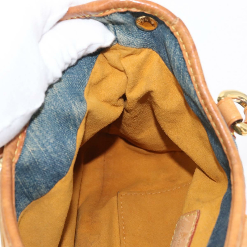 【日本直送】路易威登 Monogram Denim Preity 手提包 藍色 M95020 LV 正品 159703V-18