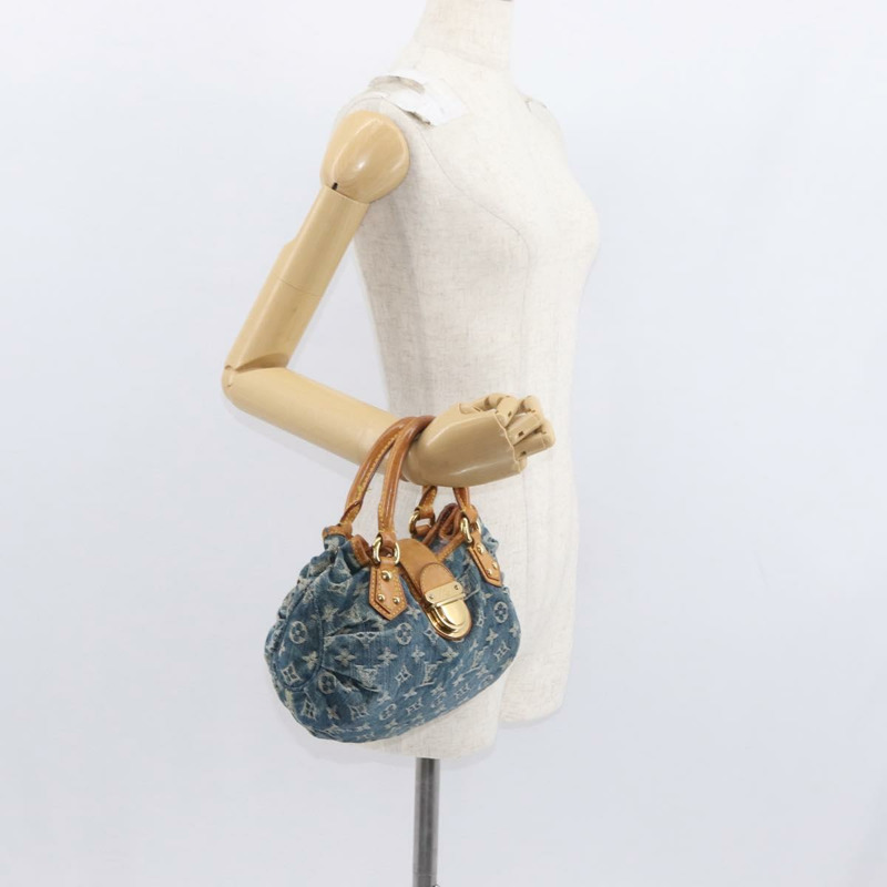 【日本直送】路易威登 Monogram Denim Preity 手提包 藍色 M95020 LV 正品 159703V-20