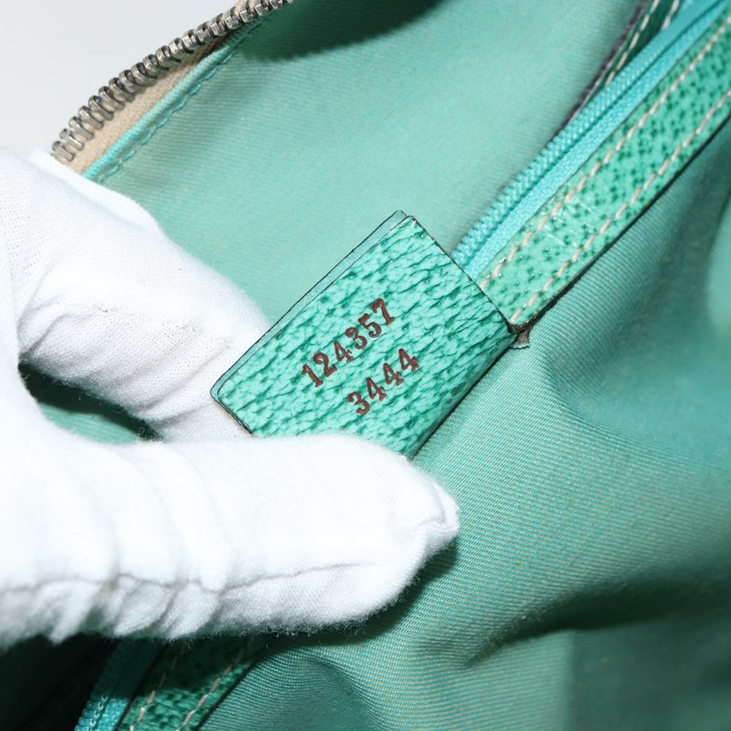 【日本直送】GUCCI GG帆布肩背包 米色 銀色 124357 正品 160861V-10