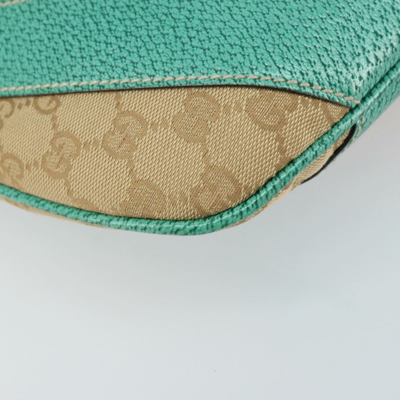 【日本直送】GUCCI GG帆布肩背包 米色 銀色 124357 正品 160861V-13