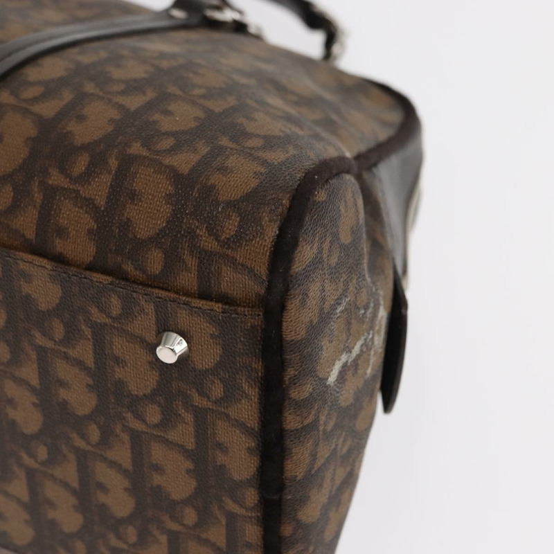 【日本直送】Christian Dior Romantic Trotter帆布手提包 PVC棕色銀色 正品 160136V-13