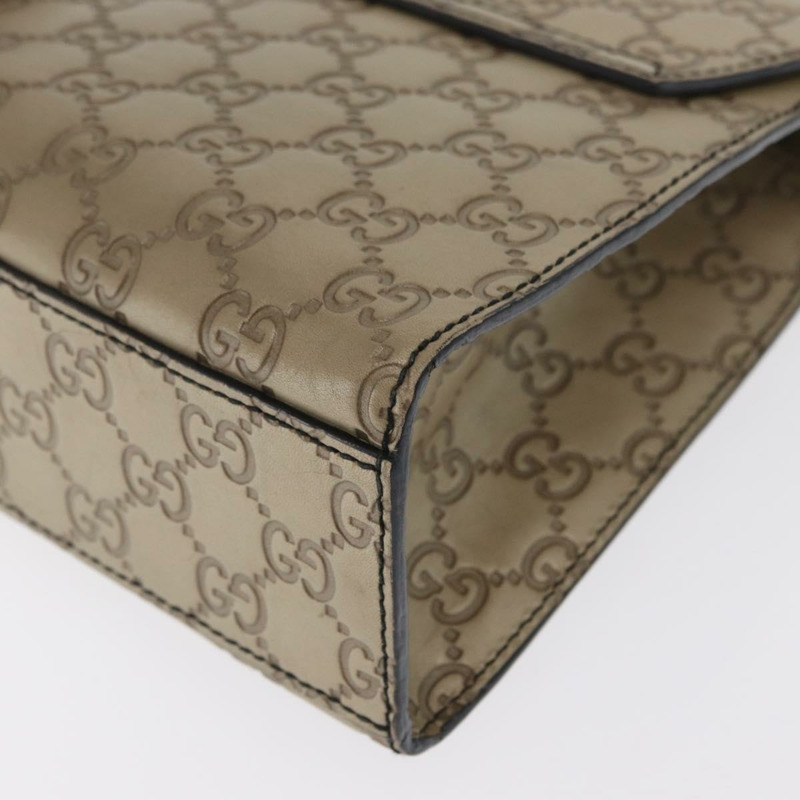 【日本直送】GUCCI GG帆布 Guccissima 鏈條馬銜扣包 皮革 米色 295402 正品 169035V-15